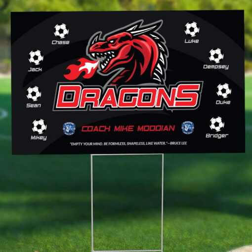 Custom Sports Soccer Team Yard Signs