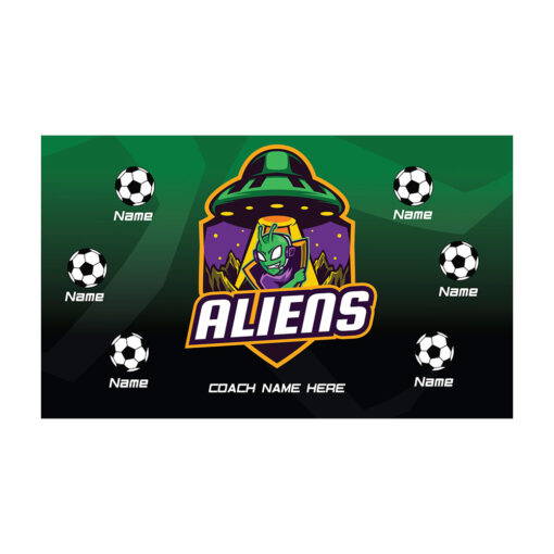 Aliens 2 AYSO custom soccer banner