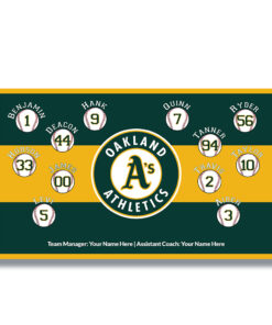 Oakland A's Yellow Strip Little League Team Banner