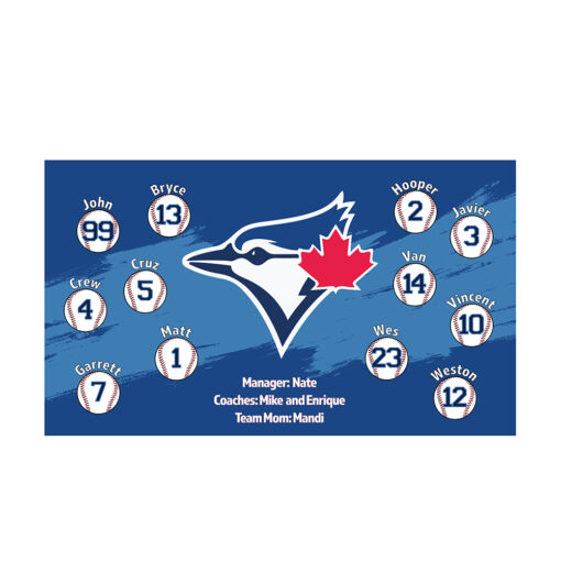 Toronto Blue Jays 1 Custom Little League Banner