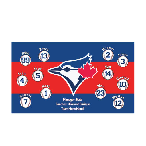 Toronto Blue Jays 2 Custom Little League Banner