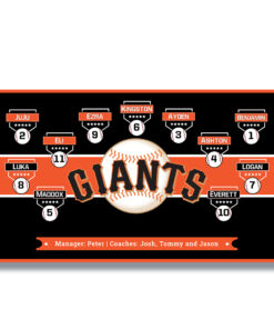 San Francisco Giants little league team banner - pendant