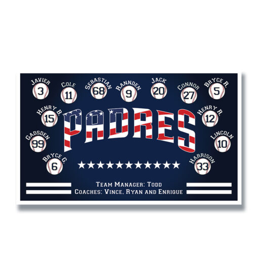 Padres 2 Team Banner USA