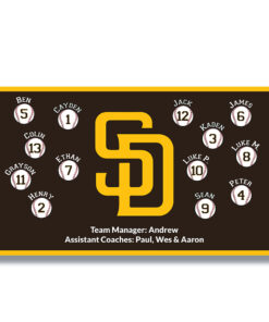 Padres brown yellow classic team banner