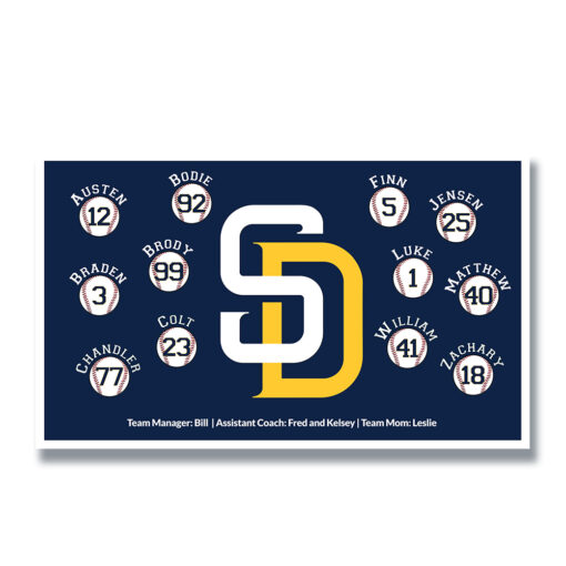 Padres 5 SD Yellow Team Banner