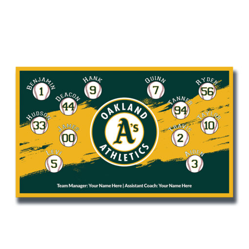 Oakland A's Distressed Little League Team Banner