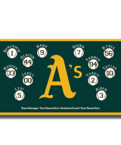 Oakland Large Yellow A's Little League Team Banner