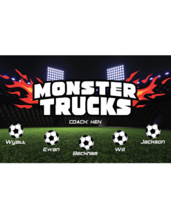 Monster Trucks 3 AYSO custom soccer banner