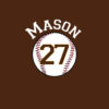 12x12 vinyl patch for additional player in little league baseball