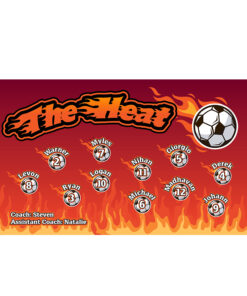 The Heat AYSO custom soccer banner