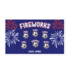 Fireworks blue AYSO custom soccer banner