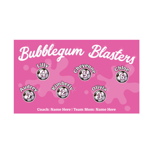 Bubblegum Blasters AYSO custom soccer banner