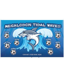 Megalodon Tidal Waves AYSO custom soccer banner