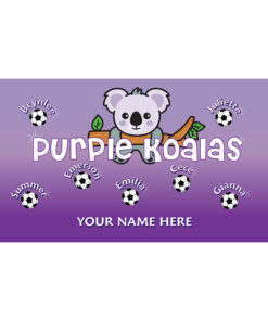 Purple Koalas 2 AYSO custom soccer banner