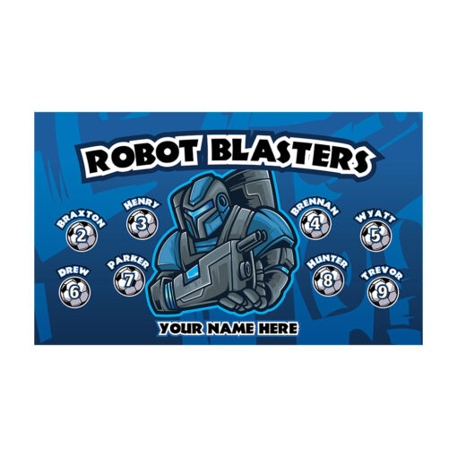 Robot Blasters AYSO custom soccer banner