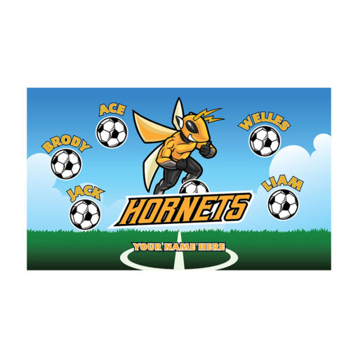 Super Hornets AYSO custom soccer banner