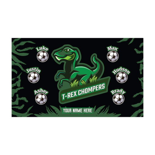 T-Rex Chompers AYSO custom soccer banner