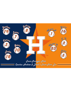 Houston Astros H Custom Little League Team Banner