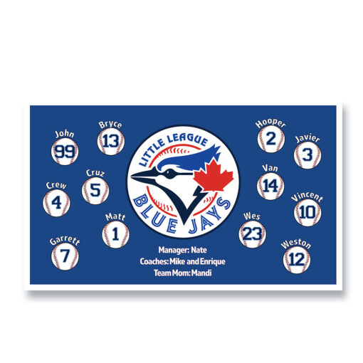 Toronto Blue Jays 5 Custom Classic Little League Banner