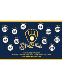 Milwaukee Brewers Classic Custom Little League Baseball Team Banner