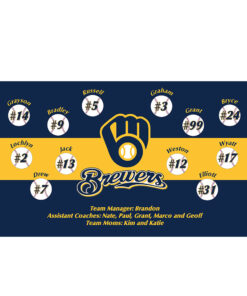 Milwaukee Brewers Classic Custom Little League Baseball Team Banner