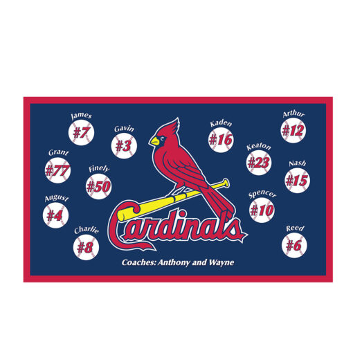 Cardinals Custom Little League Baseball Team Banner