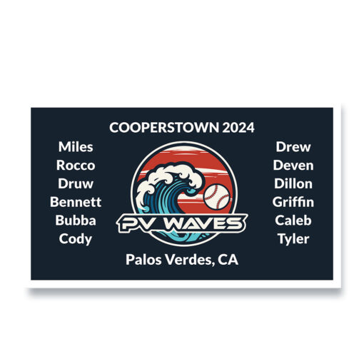 Cooperstown tournament custom baseball team banner