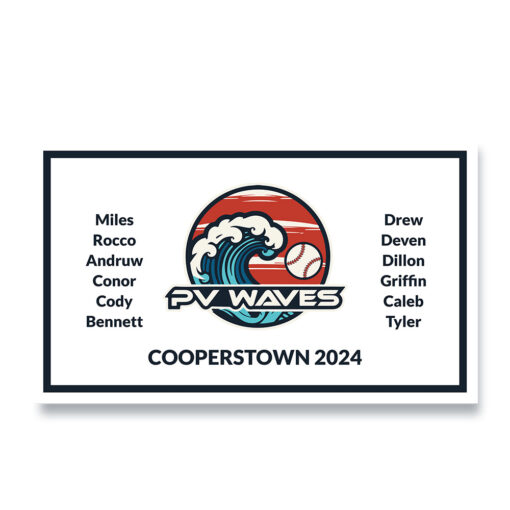 Cooperstown tournament custom baseball team banner