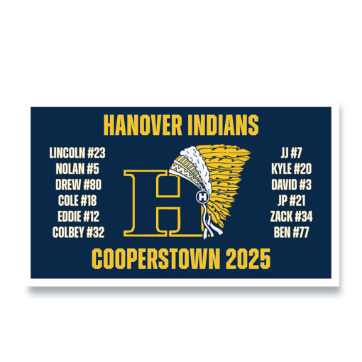 Cooperstown tournament custom baseball team banner