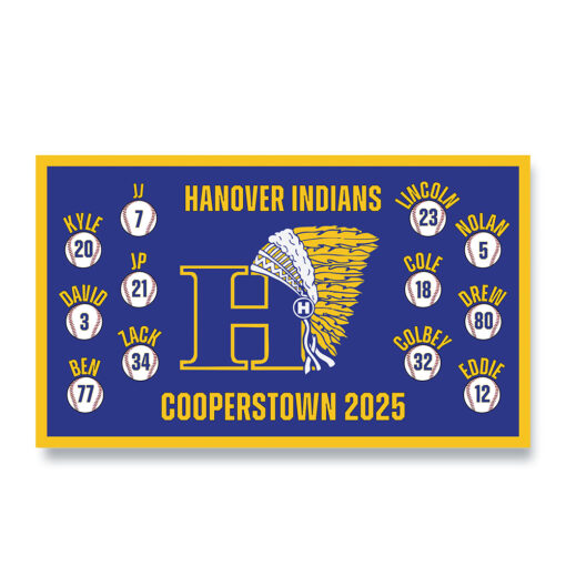 Cooperstown tournament custom baseball team banner