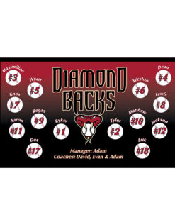 Diamondbacks Classic Custom Little League Team Banner