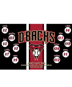 Dbacks Vertical Custom Little League Team Banner