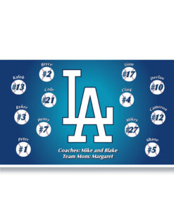 Dodgers LA 2 Team Banner for Little League Baseball