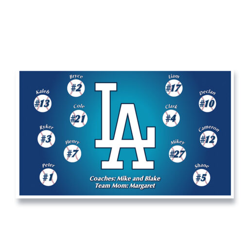 Dodgers LA 2 Team Banner for Little League Baseball