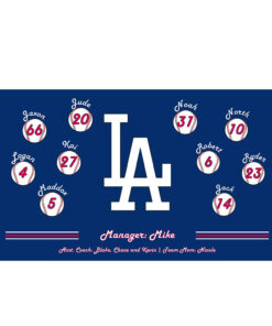 Dodgers LA 1 Team Banner for Little League Baseball