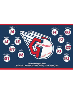 Guardians 4 Blue Custom Team Banner for Little League Baseball