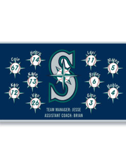 Mariners 2 Custom Team Banner for Little League Baseball