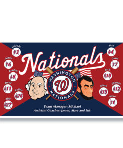 Nationals President 2 Custom Team Banner for Little League Baseball