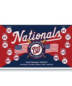 Nationals USA 4 Custom Team Banner for Little League Baseball