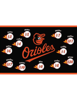 Baltimore Orioles Custom Team Banner for Little League Baseball