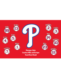 Philadelphia Phillies 3 custom little league baseball banner