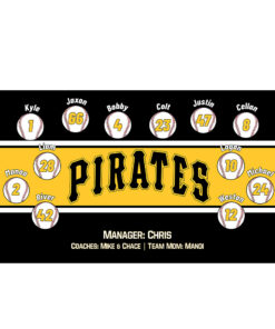 Pittsburgh Pirates 3 custom little league baseball banner