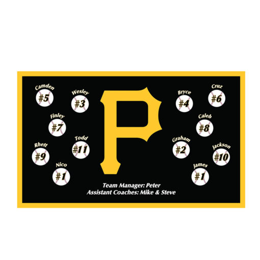 Pittsburgh Pirates 4 custom little league baseball banner