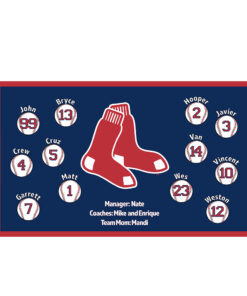 Boston Red Sox custom little league baseball banner