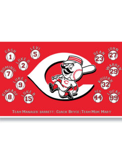 Cincinnati Reds custom little league baseball banner