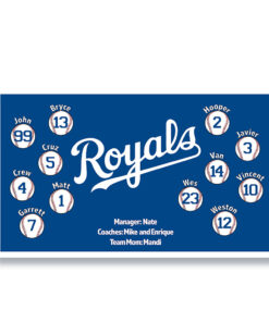 Kansas City Royals custom little league baseball banner