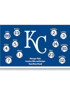 Kansas City Royals custom little league baseball banner