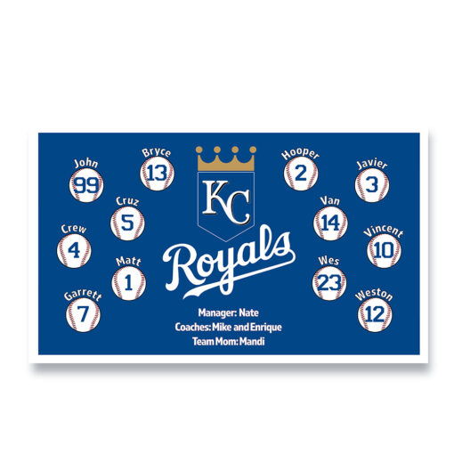 Kansas City Royals custom little league baseball banner