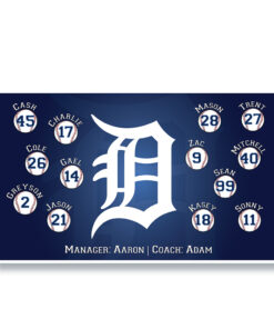 Detroit Tigers custom little league baseball banner