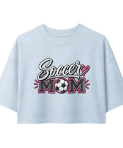 Soccer Mom 2 Womens cropped tee light washed denim